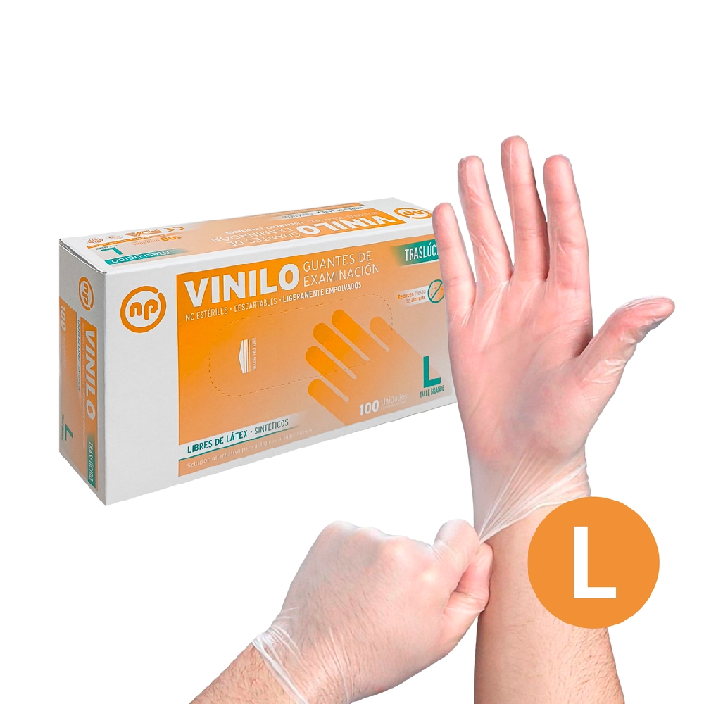 G00703 GUANTES VINILO X100 LARGE